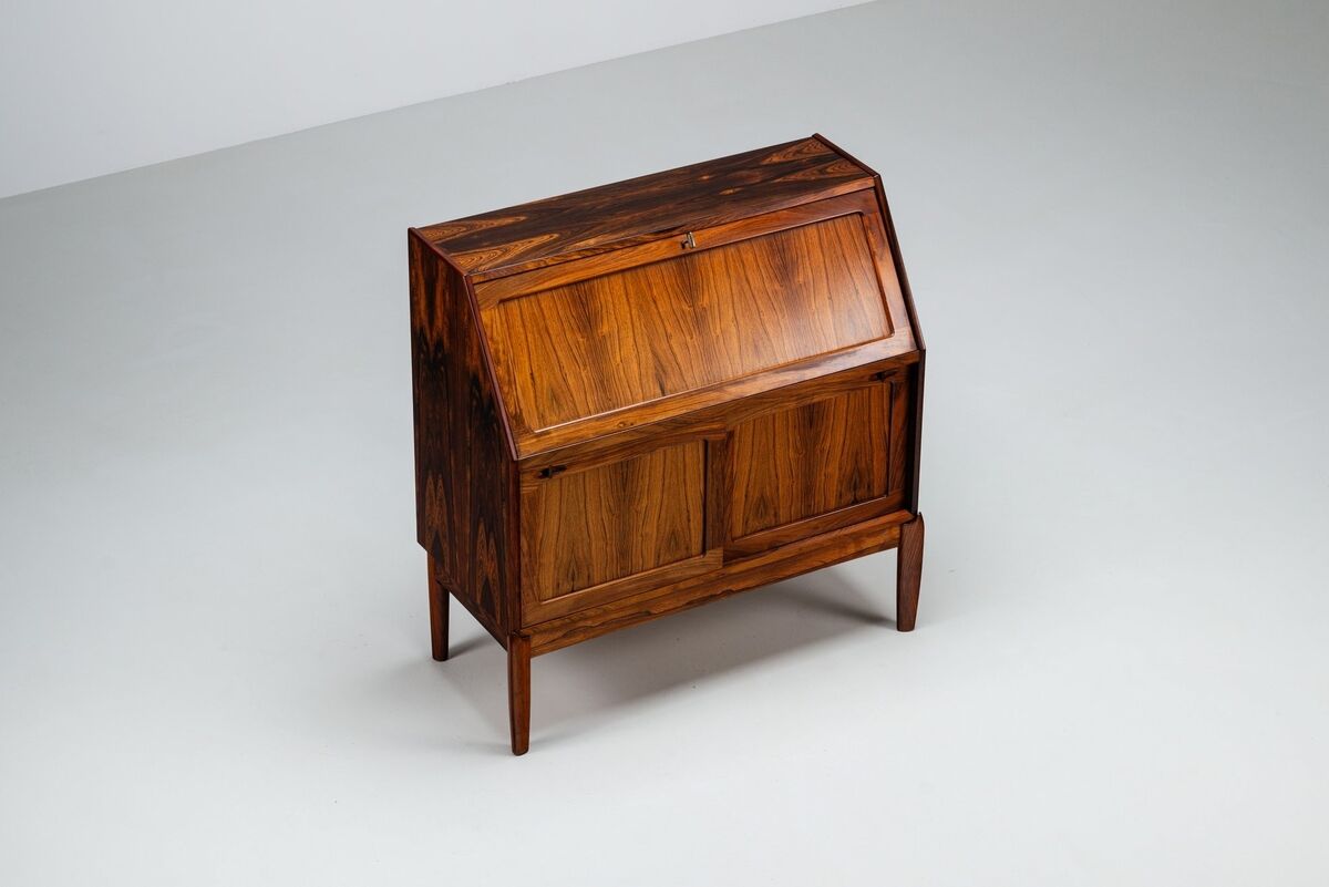 Cabinet secrétaire H.W. Klein en palissandre Bramin Danemark 1960