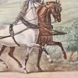 Old painting carriage frame and glass