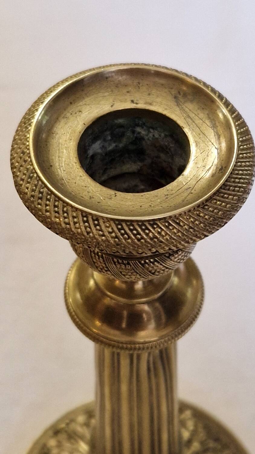 Pair of brass candlesticks