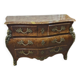 Louis XV style curved chest of drawers