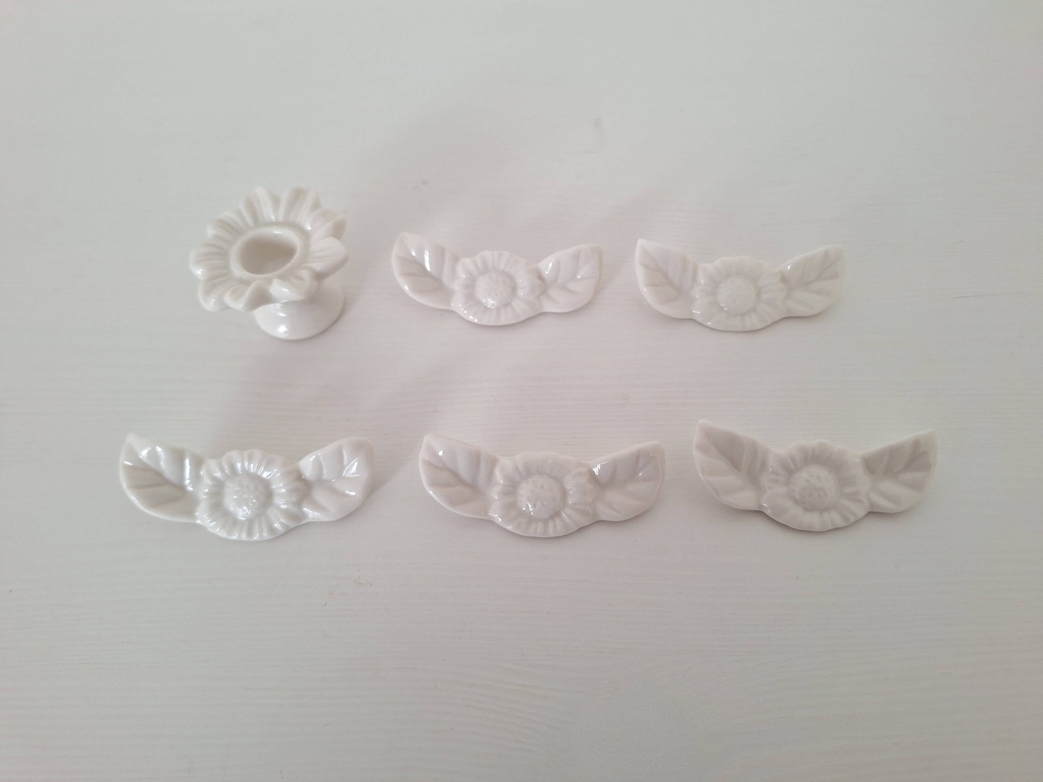 Porte couteau blanc en porcelaine