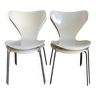 Set de 4 chaises série 7 Jacobsen Fritz hansen 1969 Denmark blanc