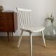 Vintage scandinavian style white chair in solid wood