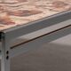 Coffee table in chrome-plated frame and ceramic tiles, Denmark, 1970s