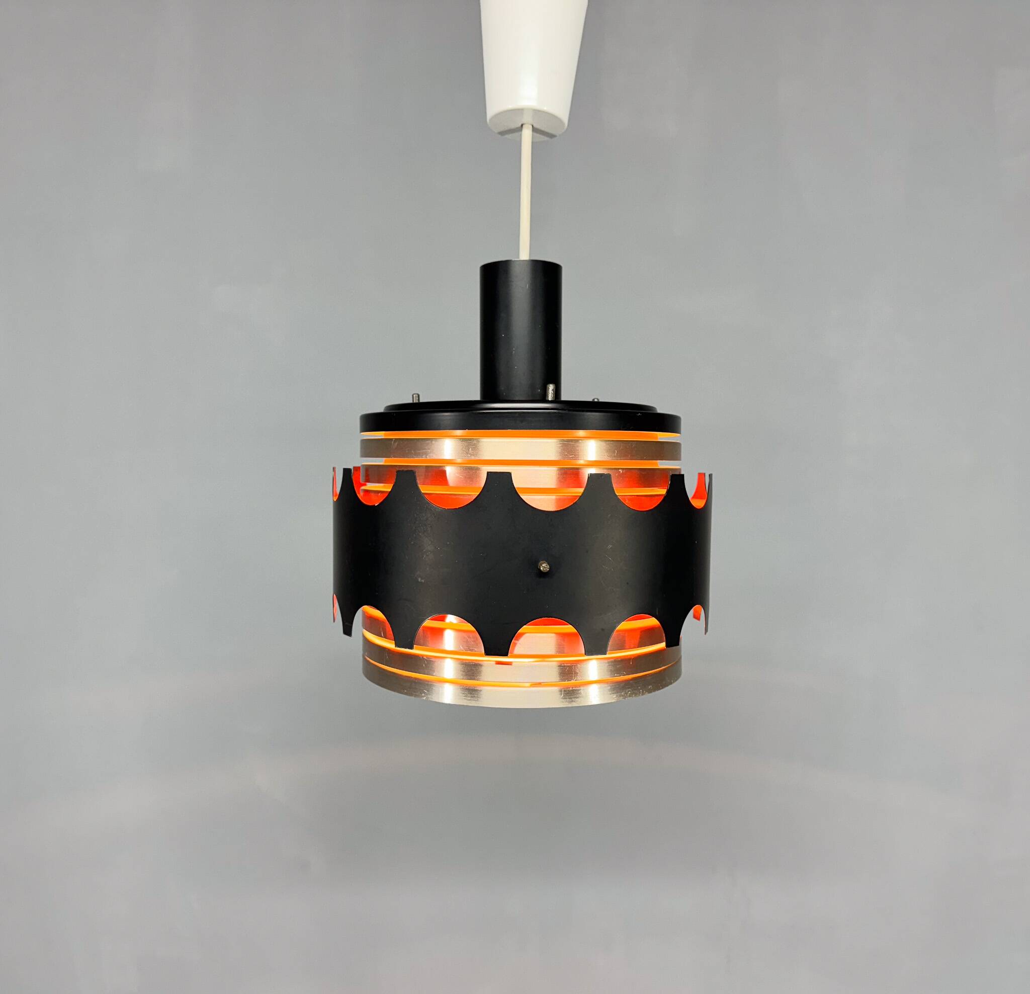 Lampe suspendue space age par veb leuchtenwerk, allemagne, années 1970