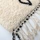 White Moroccan rug decorated size 250cmx150cm