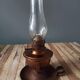 Lampe à pétrole en cuivre rat de cave