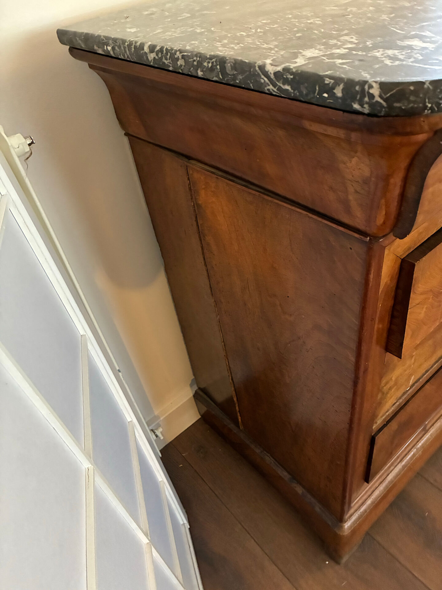 Louis Philippe style commode with marble top