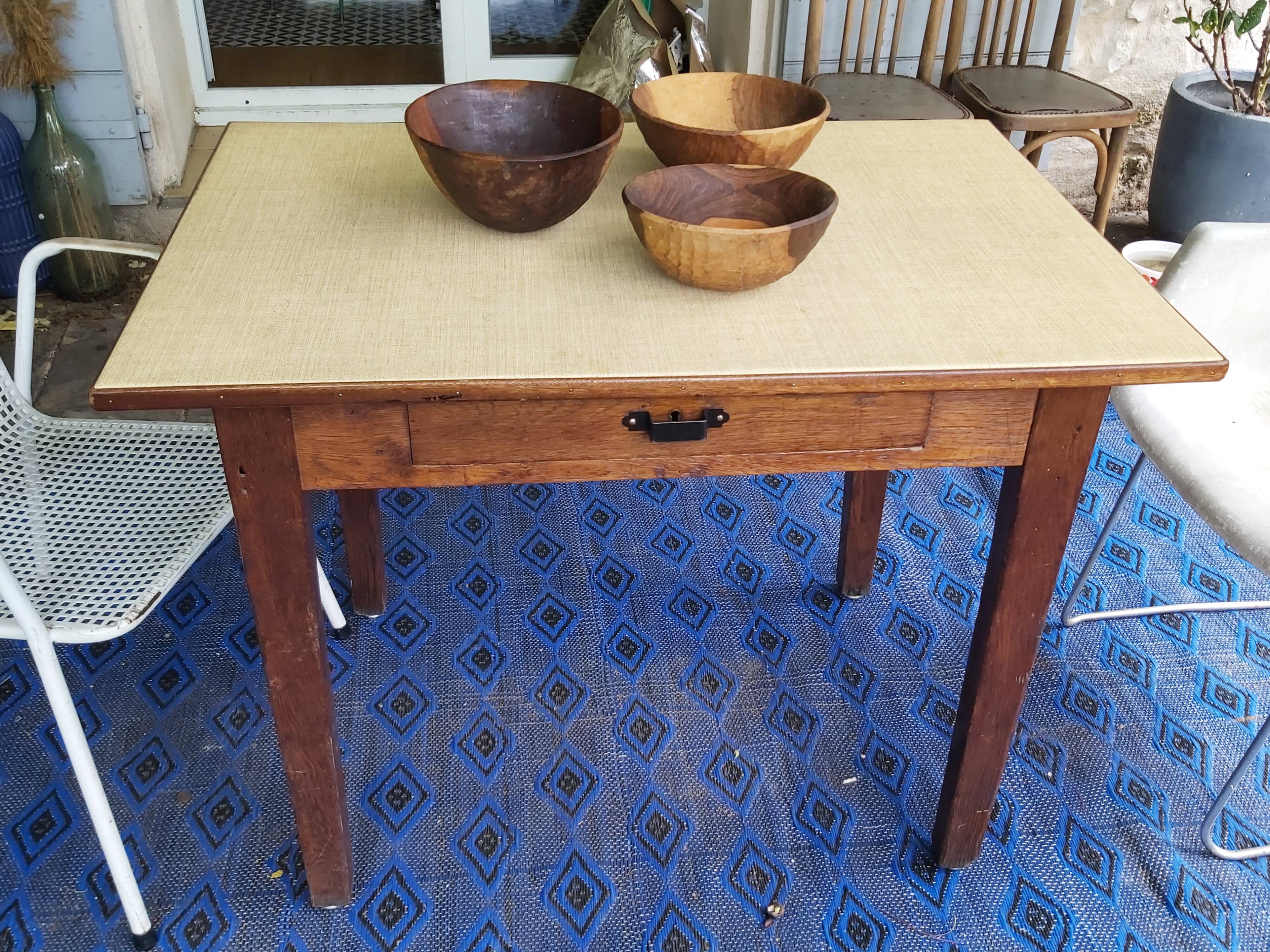 Vintage oak farm table