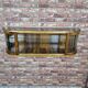 Upcycled Art Deco Walnut Wall Cabinet with Slatted Glass Corners - 1930s