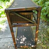 Bamboo and rattan console dressing table