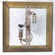Golden globe ceiling light, bubble glass and brass