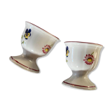 Set of 2 porcelain egg cups by Villeroy and Boch.