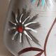 German ceramic vase West-Germany with three flowers n°1218