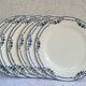 Set of 6 flat plates Salins Model Saussure A.B. Iron Earth
