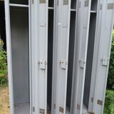 Grey metal industrial cloakroom