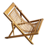 Children's lounge chair in bamboo & beech vintage 1950