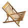 Chaise longue enfant en bambou & hêtre vintage 1950