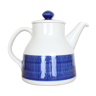 Koka ceramic teapot by Rörstrand Sweden, blue and white