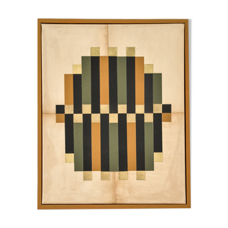 Collage on canvas • stripe t2 • signed eawy