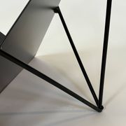 Table basse vintage en fil d'acier design éclectique des années 80