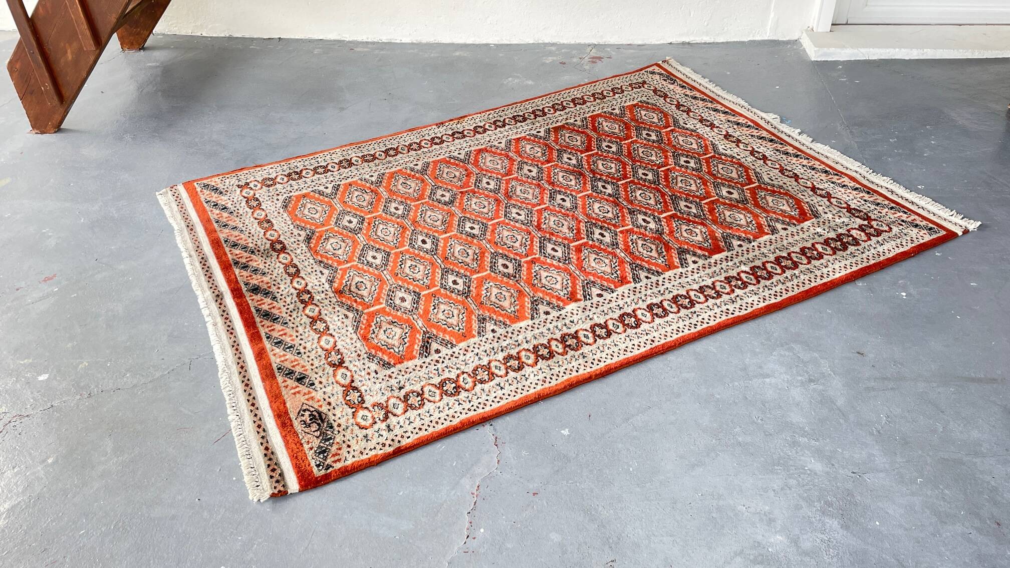 Vintage Red-Orange Persian Rug 172cm x 126cm