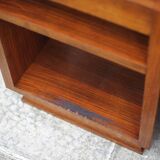 Pair of art deco nightstands, art deco wooden bedside tables, can end
