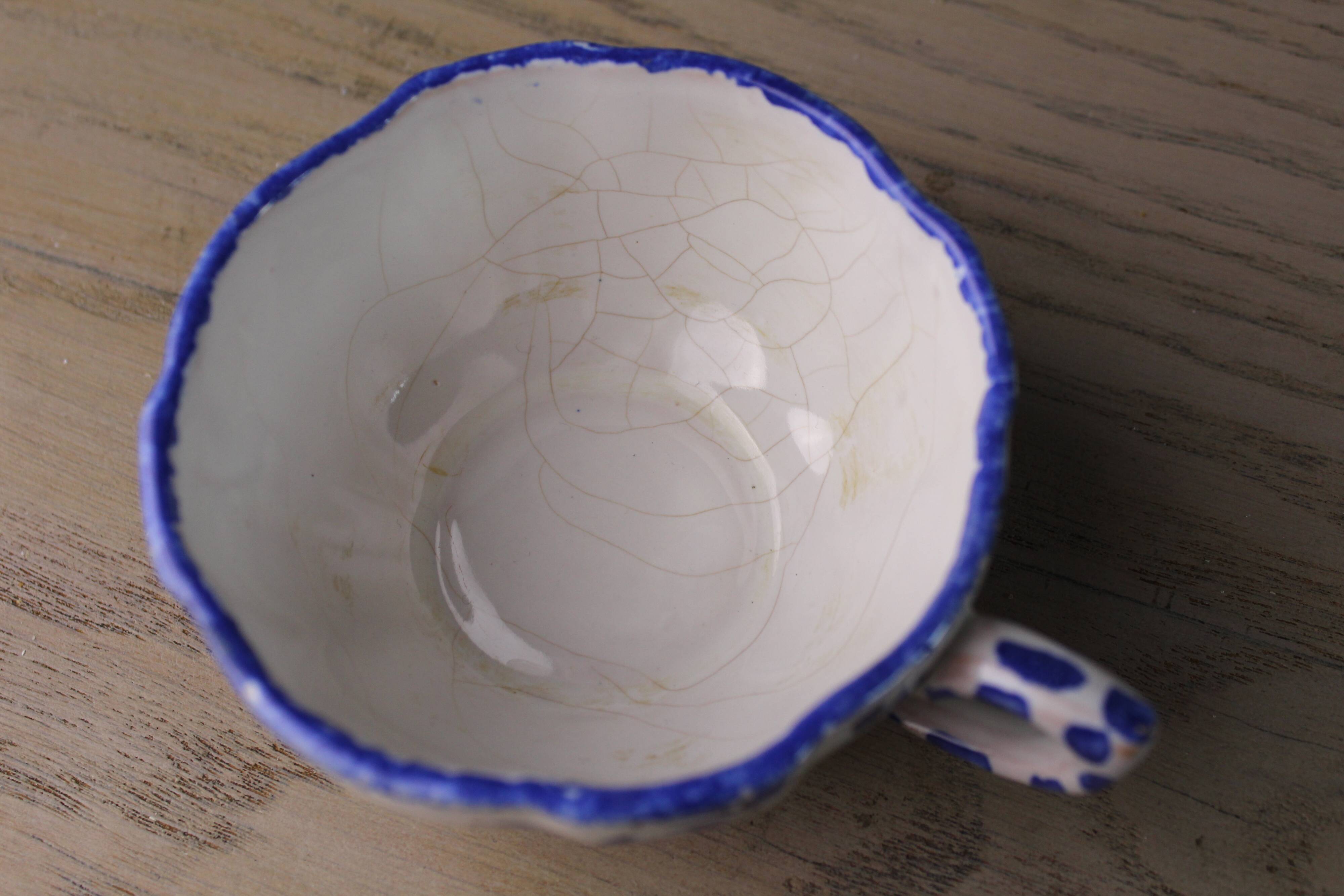 Set of 8 Moustiers cups, tea or coffee (1950s/60s)