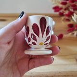 Set of four Digoin-style egg cups