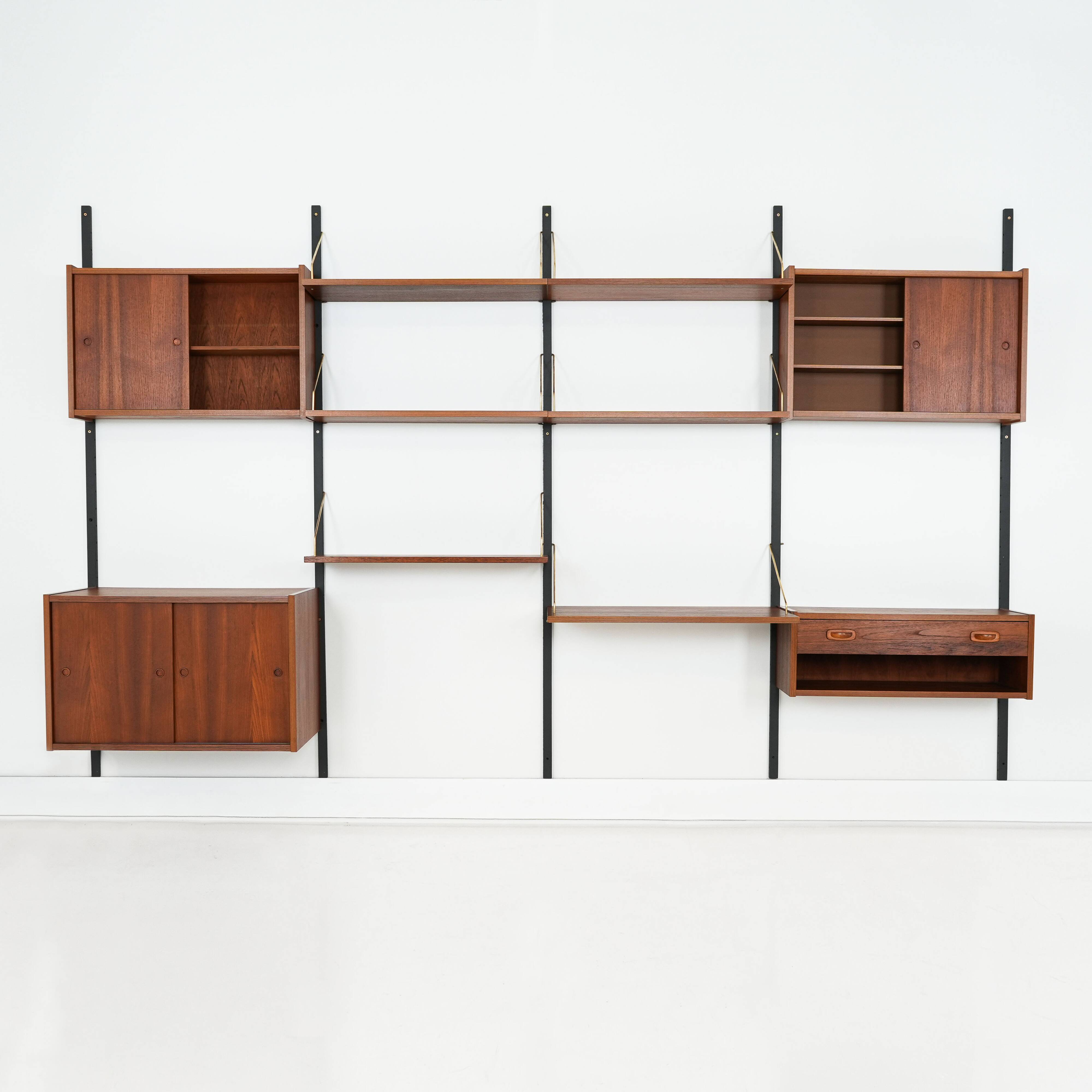 Teak system bookcase, Danish design, 1960s, production: Denmark