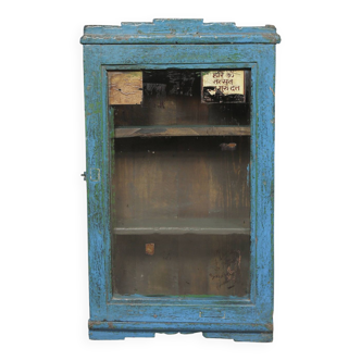 Vitrine en teck ancien - 39x12x66cm