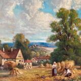 Paysage de campagne signé