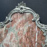 Base or support in marble and bronze silvered Louis XV-Rocaille style