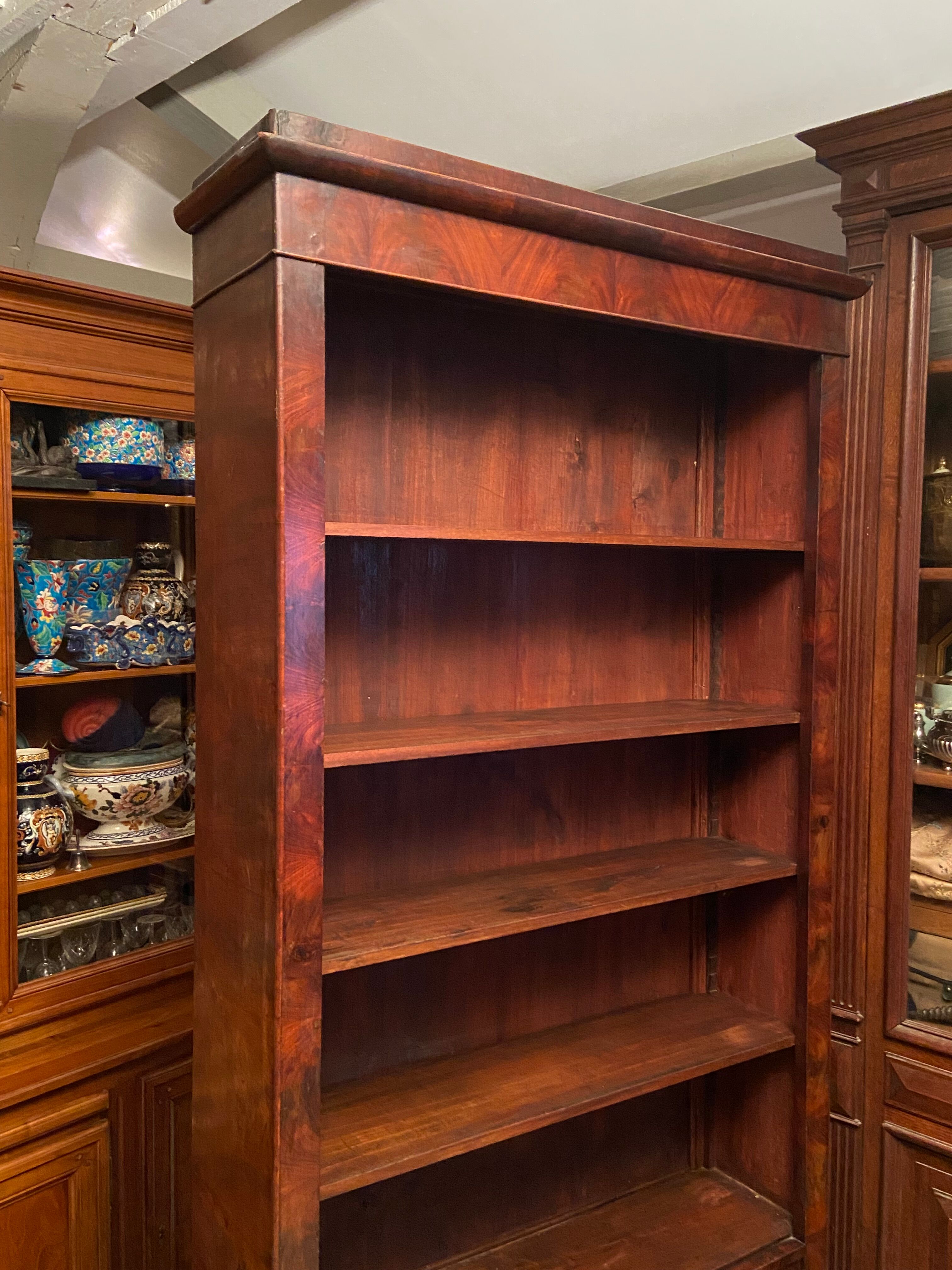 Fine mahogany library of the 1830s Louis-Philippe