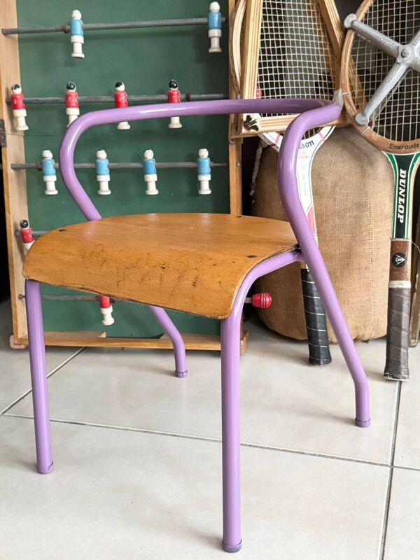 Chaise écolier enfant Hitier vintage