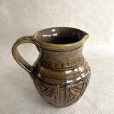 Italian Glazed Ceramic Vase – Sgraffito Engraving