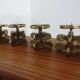 Italian Brutalist Candle Holders by Guiseppe Gallo for Gallo, 1960s, Set of 2