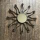 Miroir soleil en fer ondulé 1960 D58cm