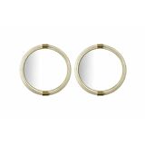 Classic Venetian Torciglione Murano Glass Wall Mirror Duo with Gold Leaf