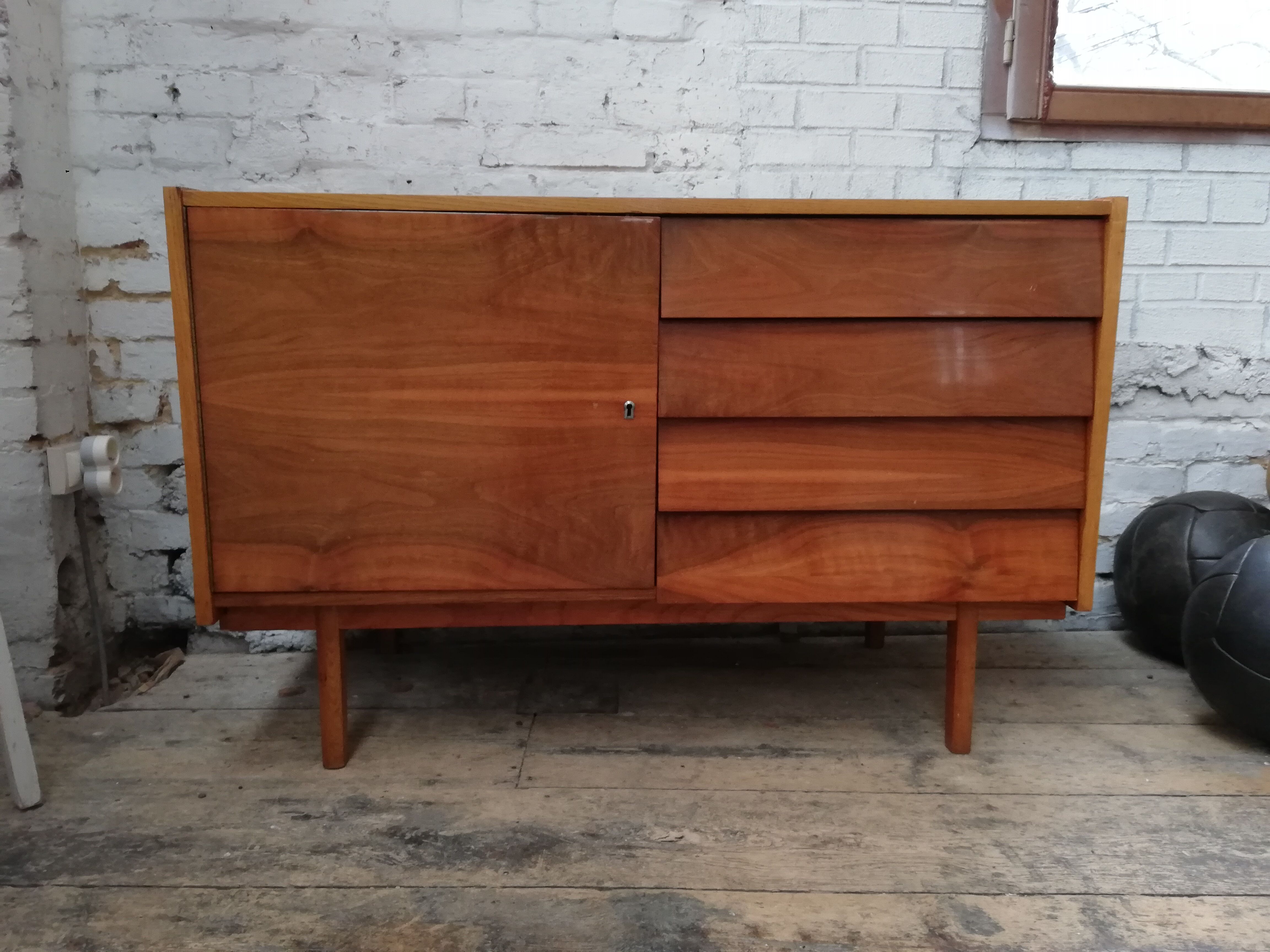 Vintage chest of drawers, Czech row1960, Jiří Jiroutek, vintage