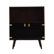 Danish Display Cabinet with Glass Doors and Contrasting Finish, 1970s