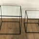 Black metal and glass tables sofa tip