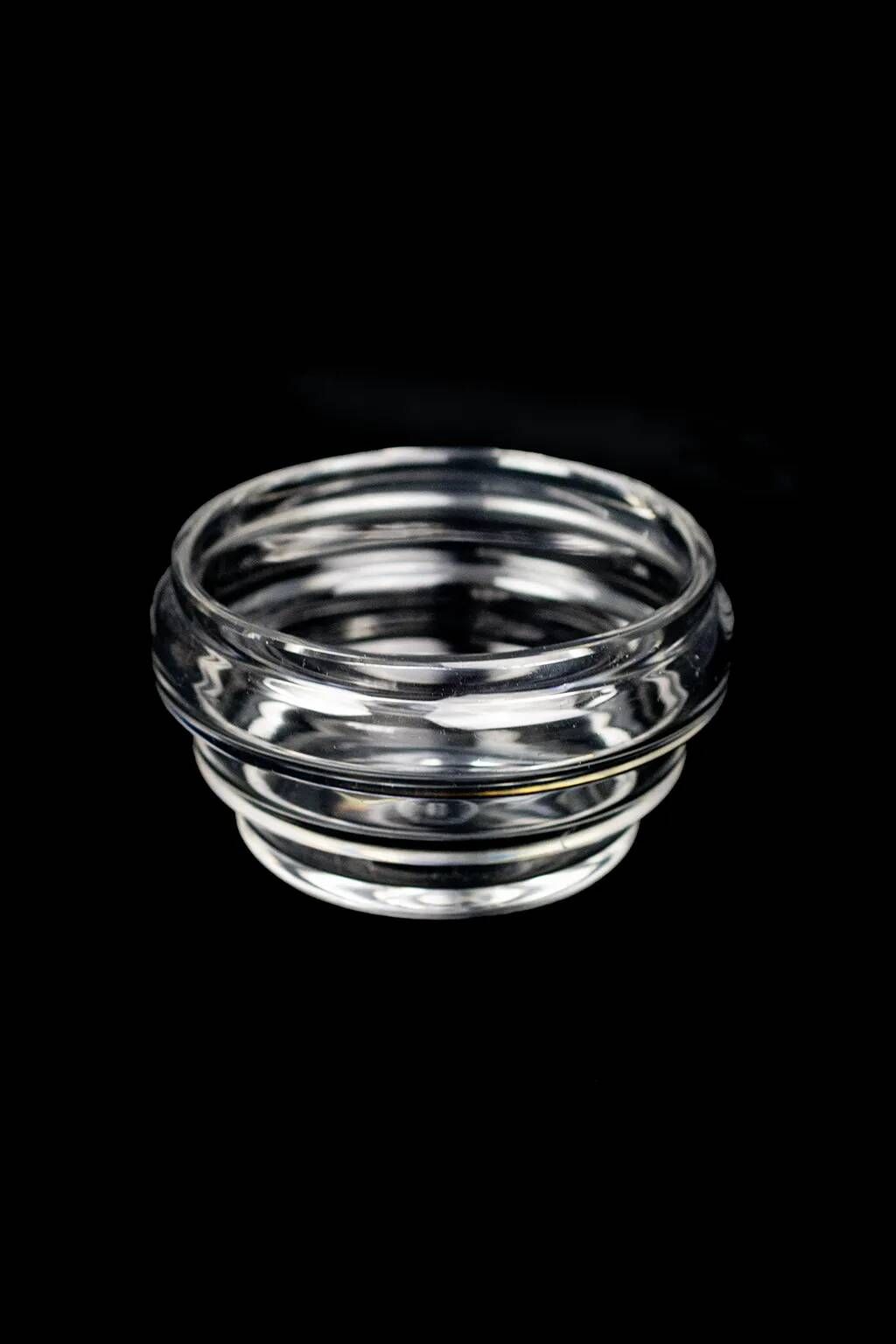 Baccarat crystal dish with wavy profile, acid-etched mark.