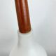Suspension scandinave opaline et teck, midcentury modern