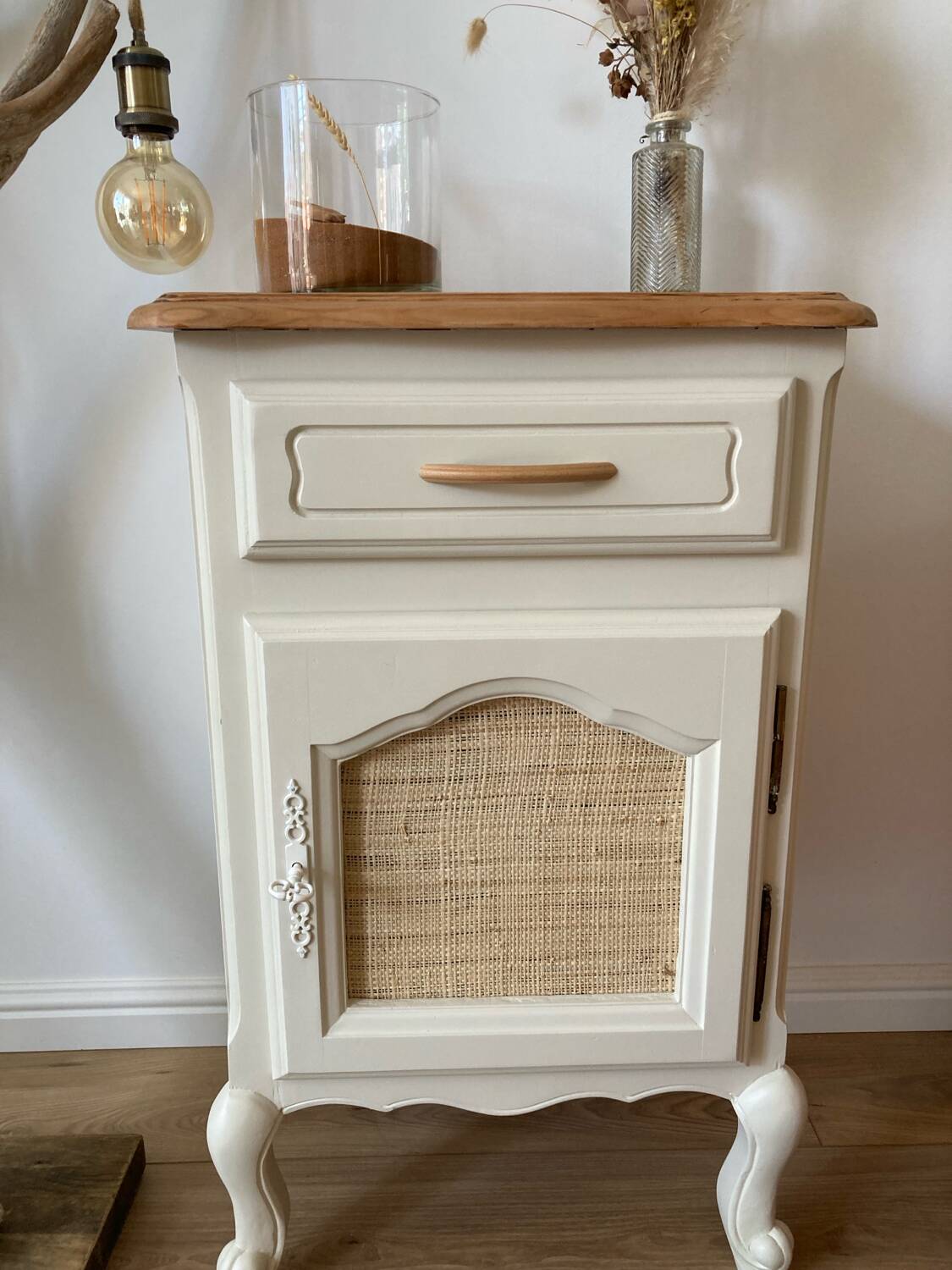 Wooden bedside table