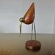Scandinavian heron in teak and brass 1970