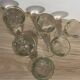 6 old bistrot glasses trumpeurs la rochere very thick with gilded edge