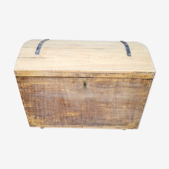 Antique chest, vintage wooden trunk