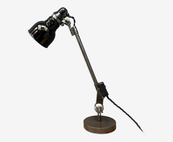 Lampe de table Rademacher avec abat-jour en émail noir