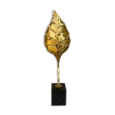 Lampe fleur dorée design 1970